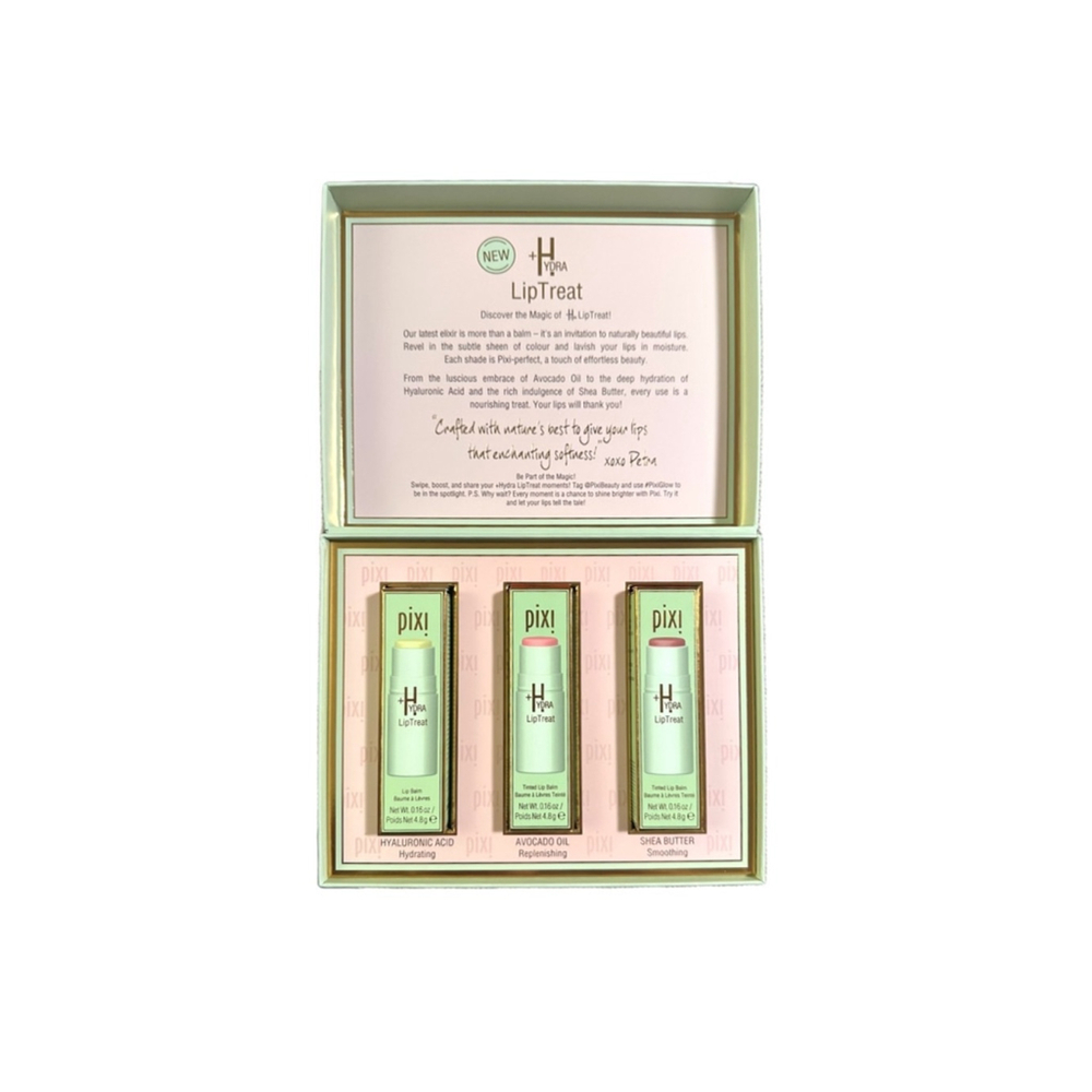 Pixi Beauty Gift Set +Hydra Lip Treat Balm with Hyaluronic acid Makeup Bundle